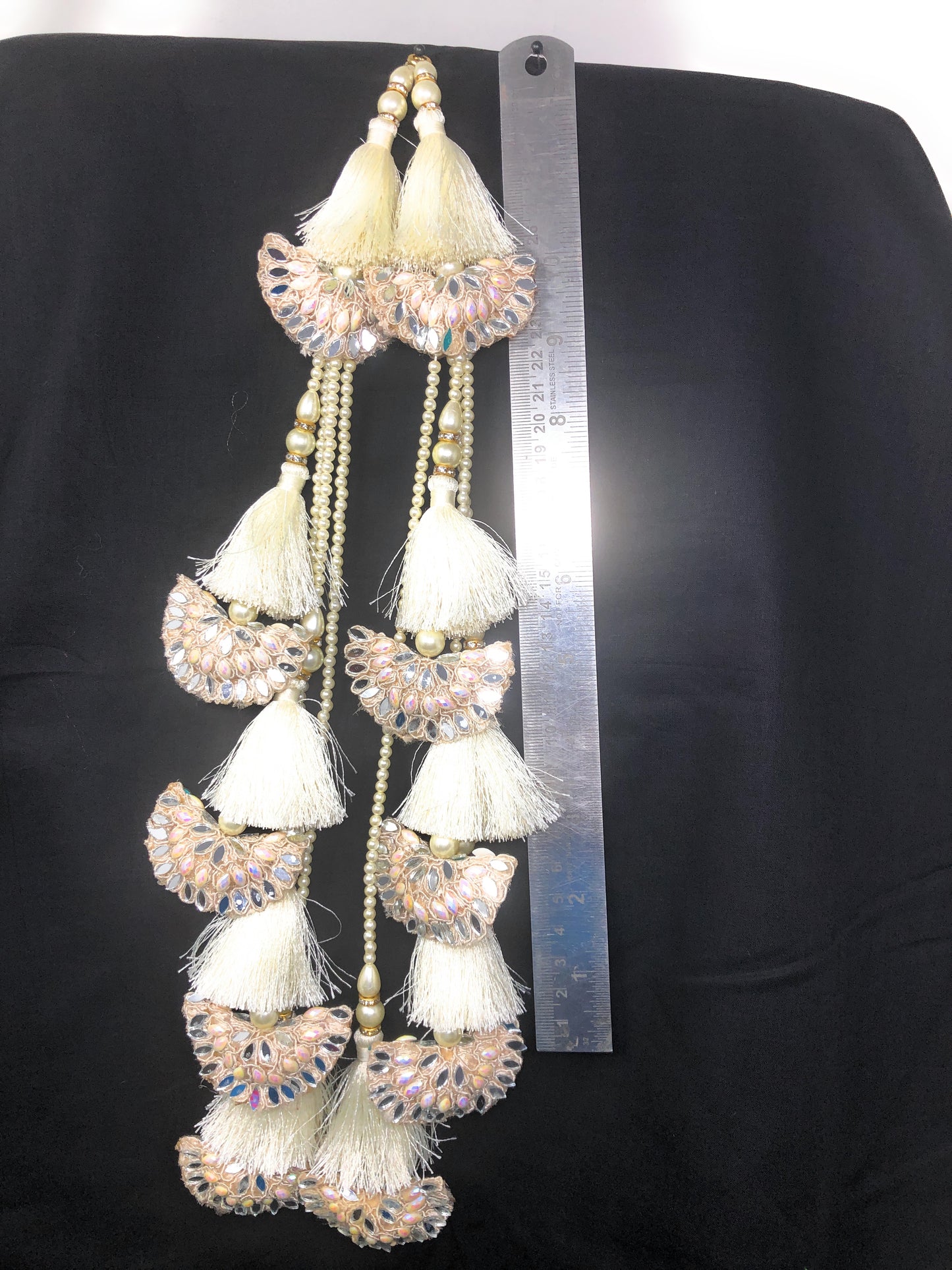 White Latkan Lehenga - Set of 2
