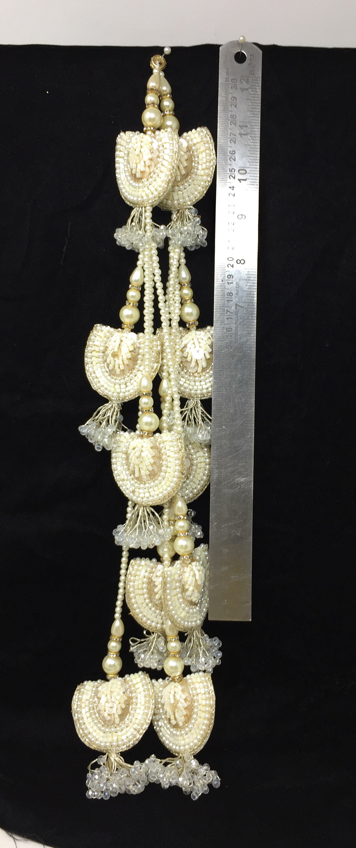 Online Latkan For Lehenga White - Set of 2