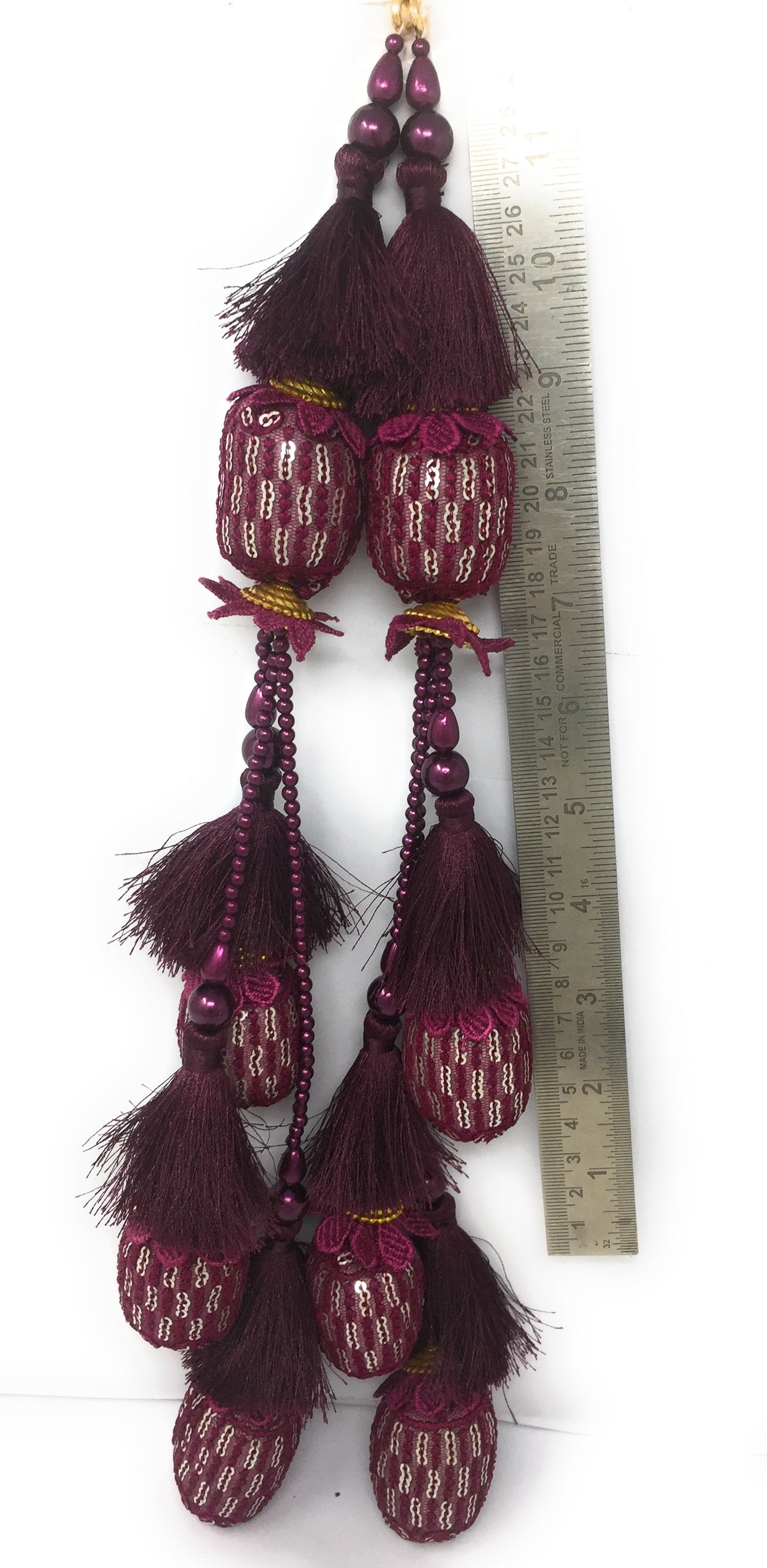 Wine hanging lehenga - Set of 2