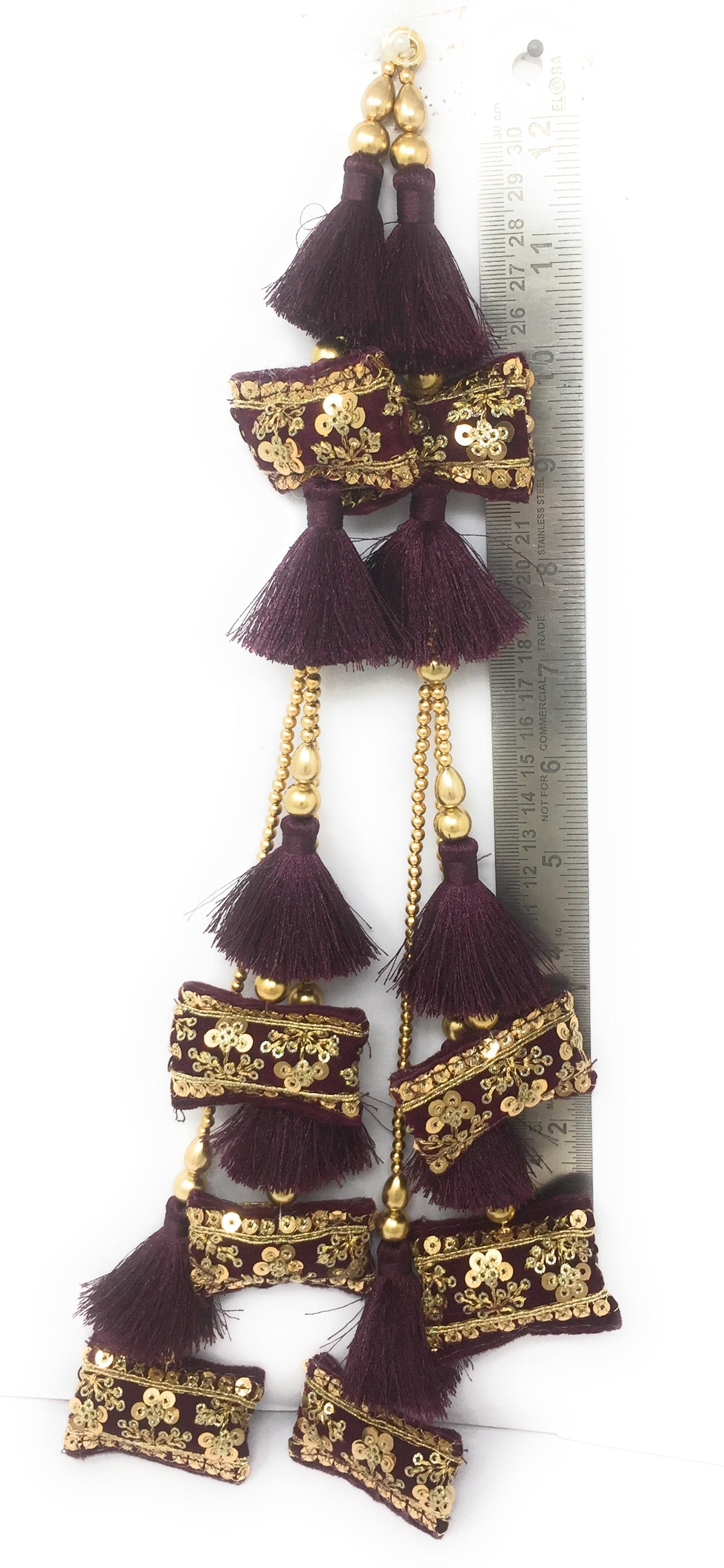 Wine latkan for lehenga - Set of 2