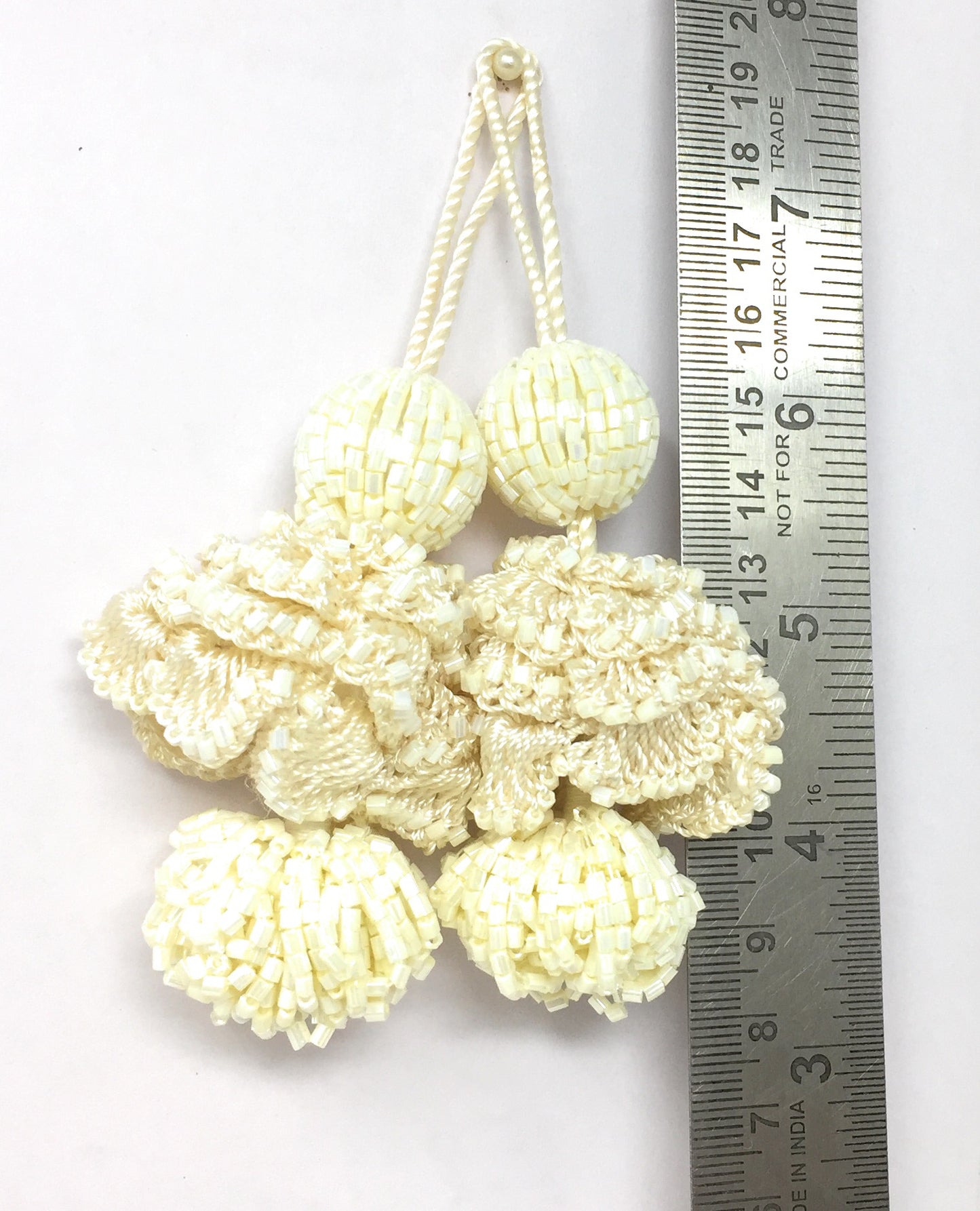 White Blouse Latkan Hangings - Set of 2