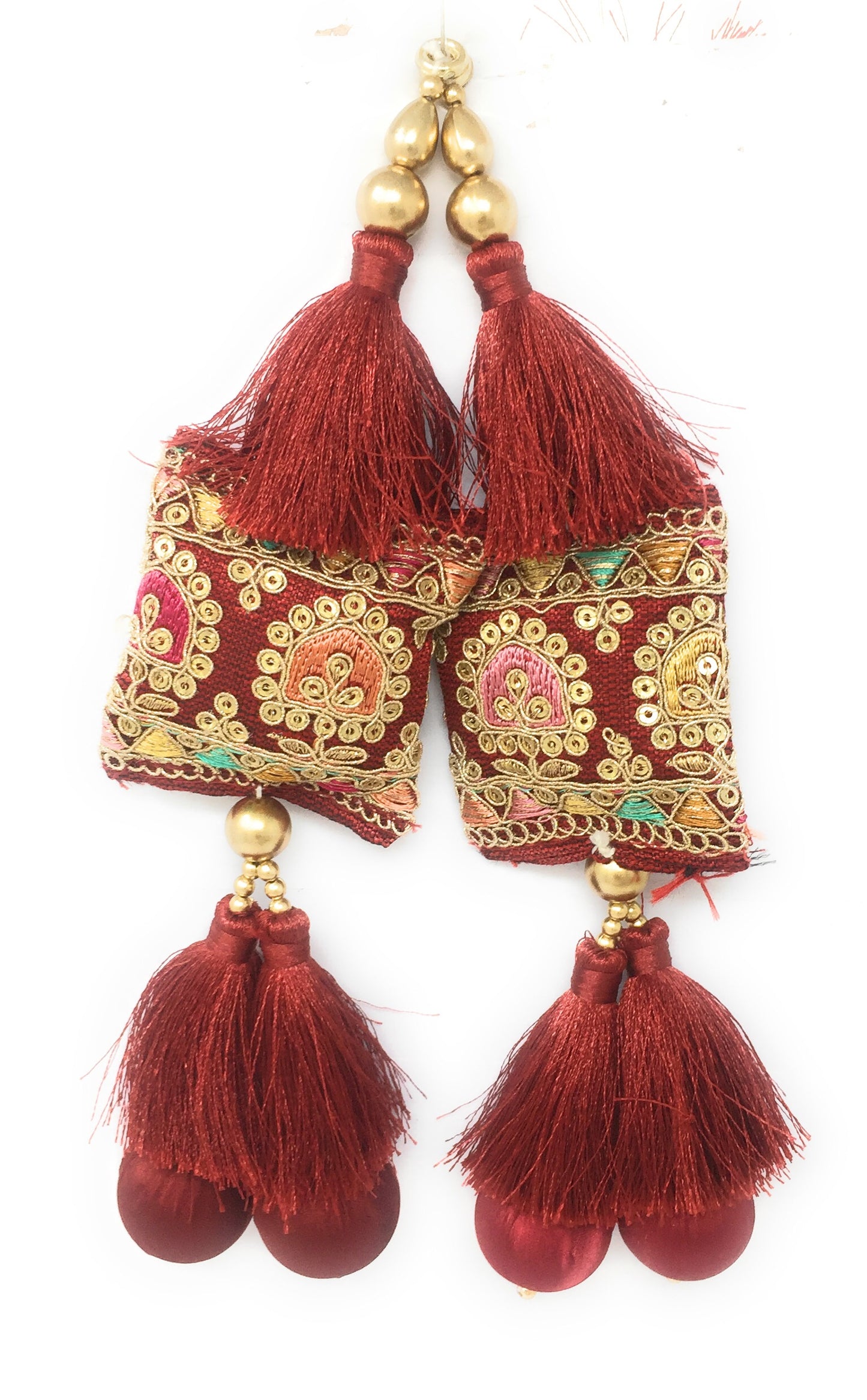 cloth tassels for blouse Maroon