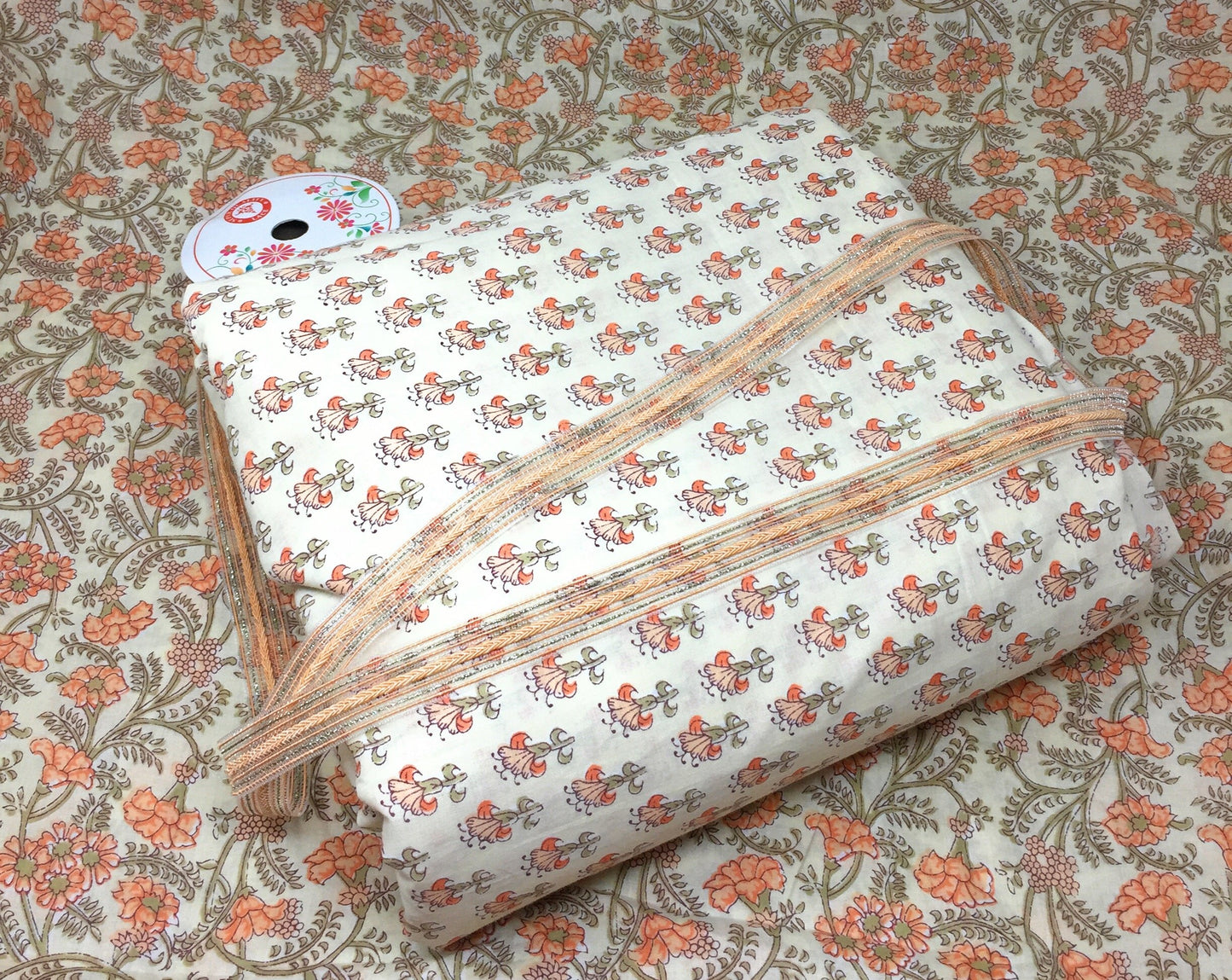 Cotton Unstitched Suit Material Lemon Yellow