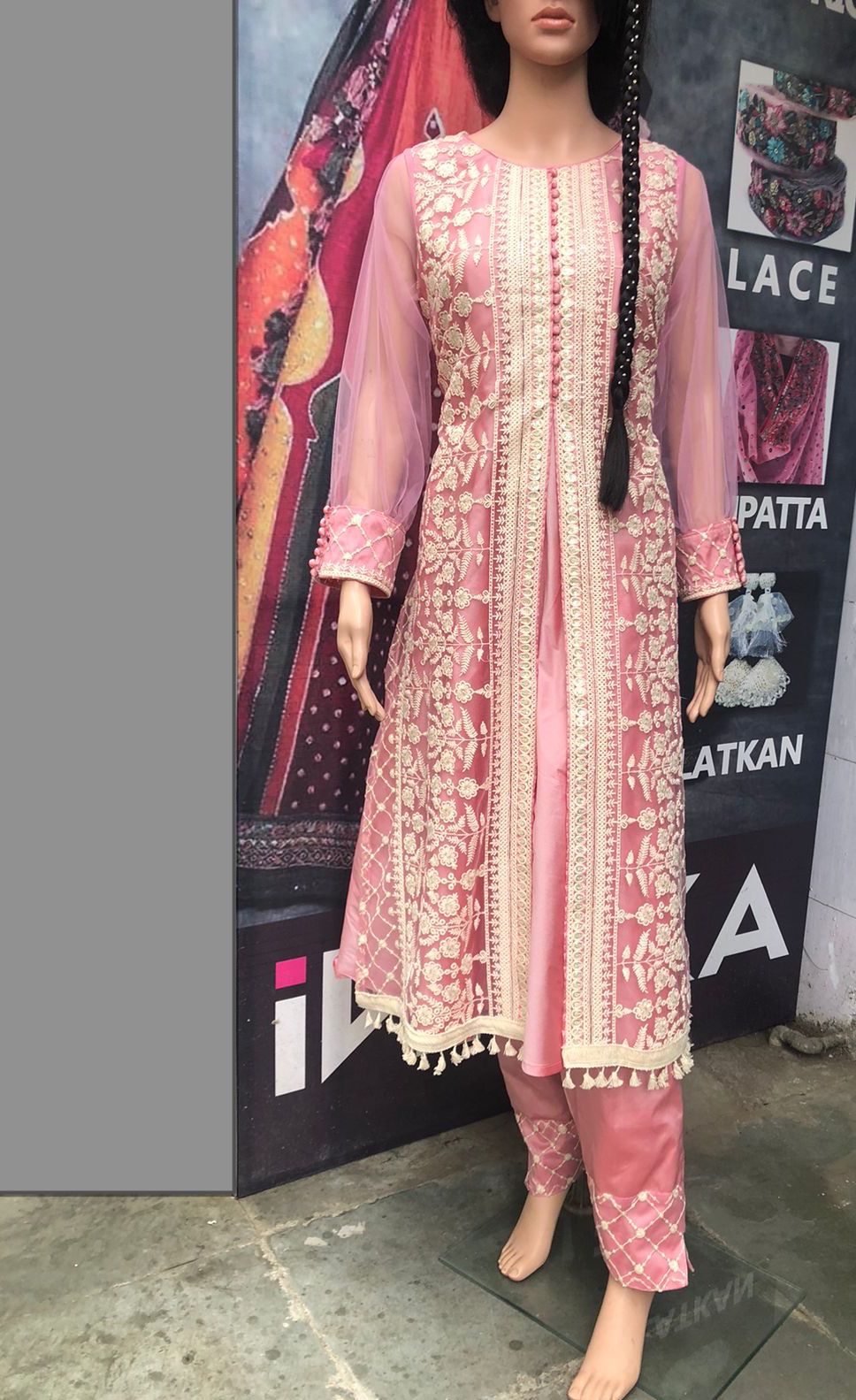 Designer Women Dress Party Wear Gown in Pink