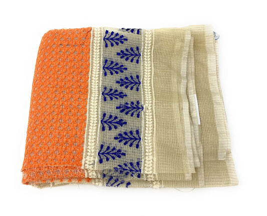 Floral Embroidered Organza Fabric