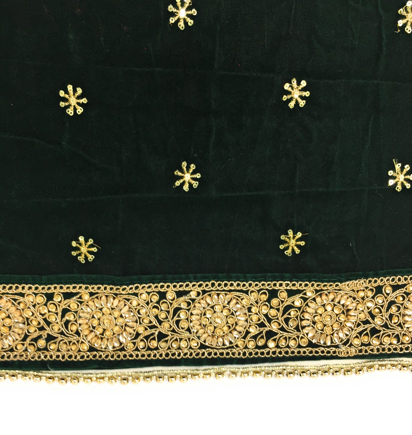 Green Velvet Dupatta Bridal