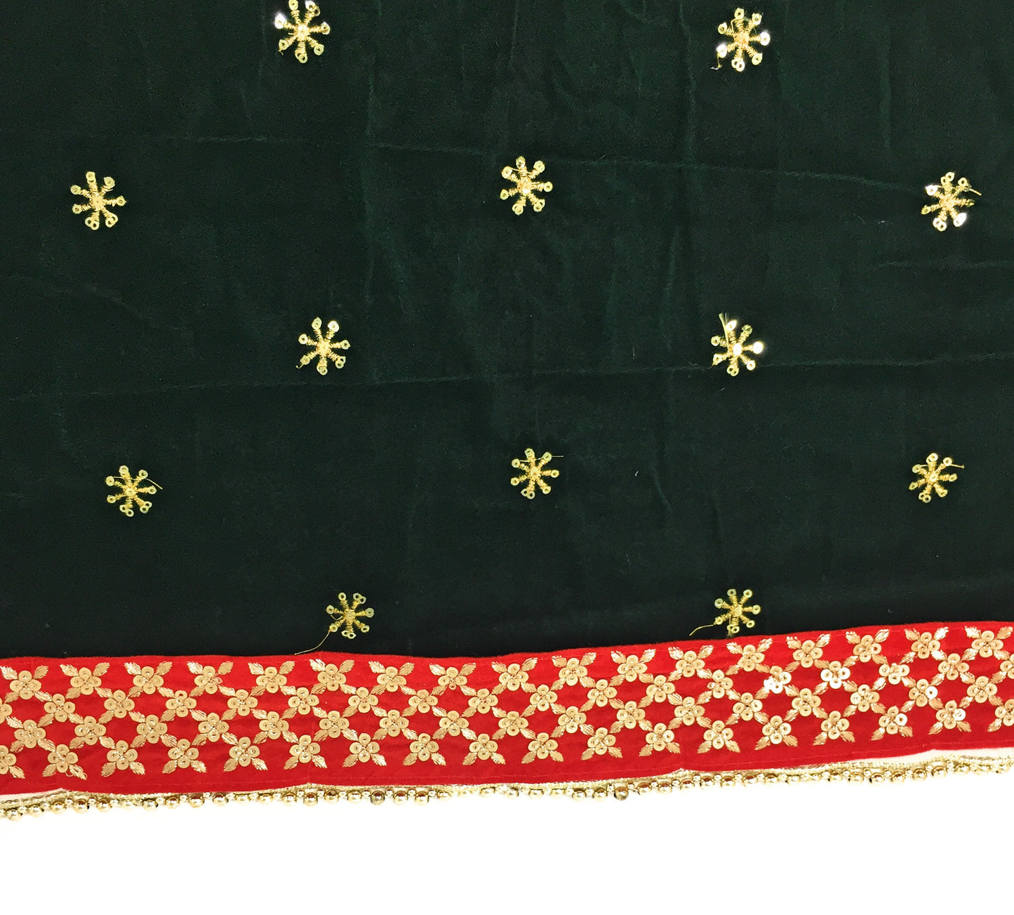 Green Velvet Dupatta Bridal