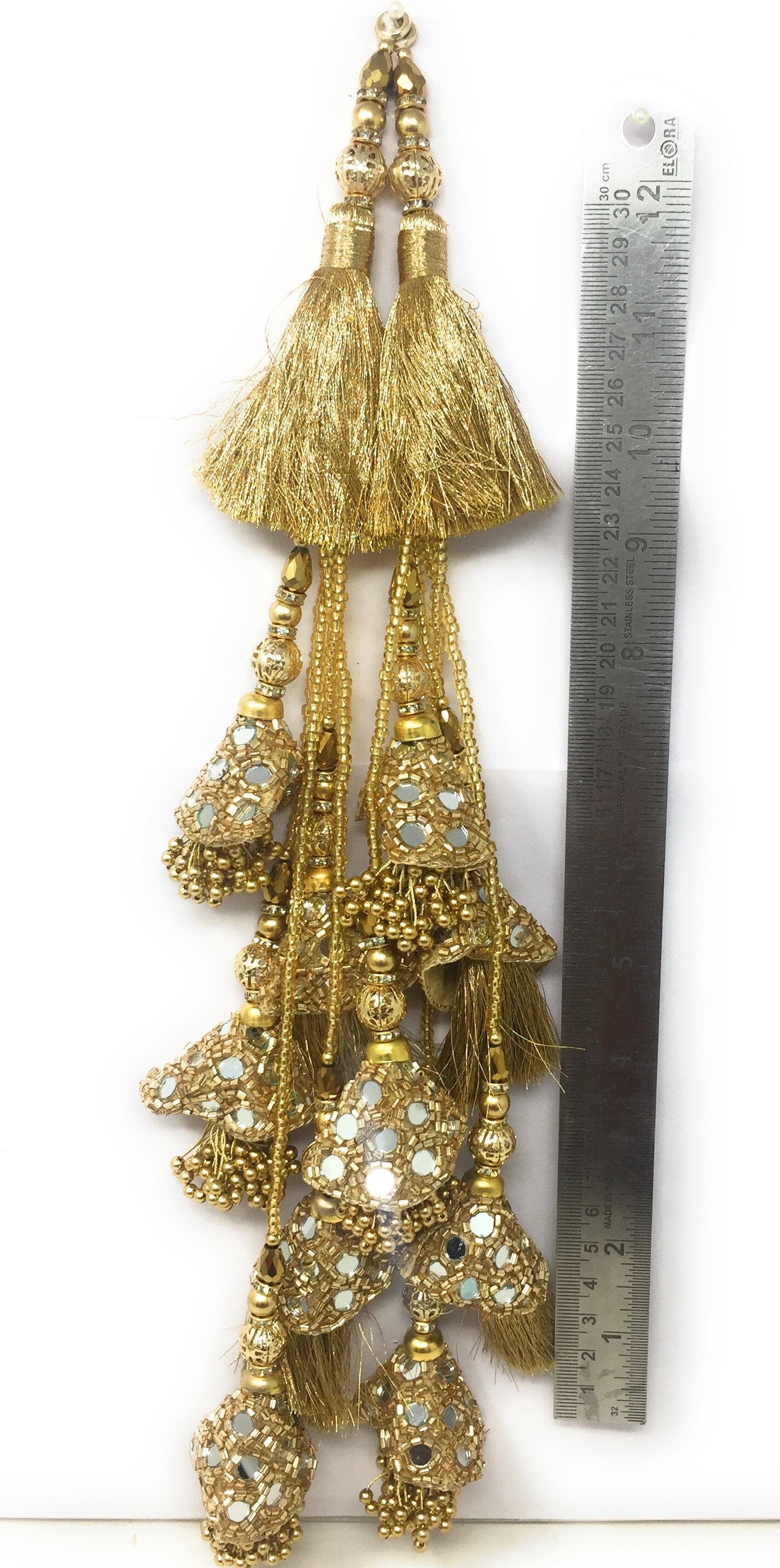 Gold Heavy Lehenga Latkan - Set of 2
