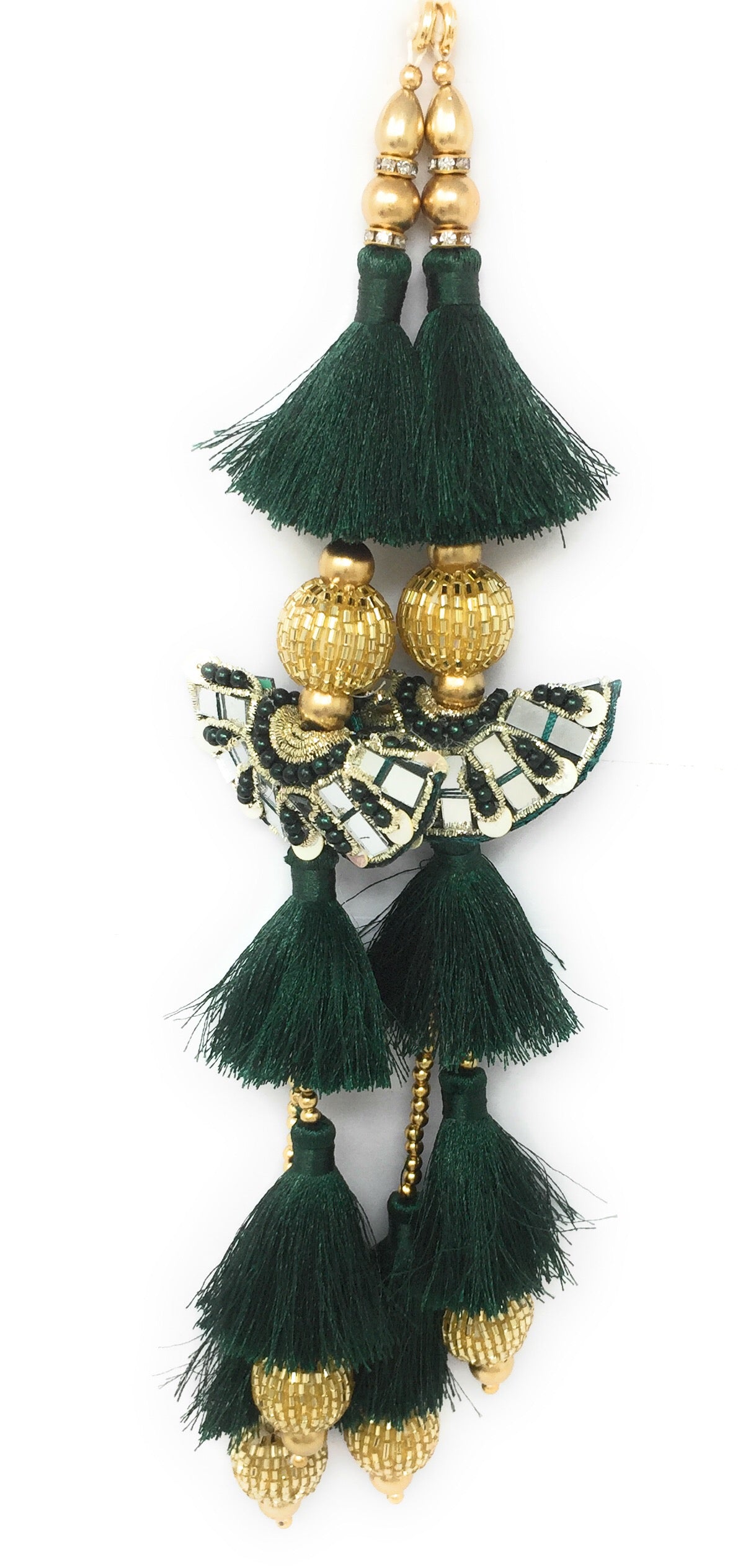 latkan for gown Bottle Green