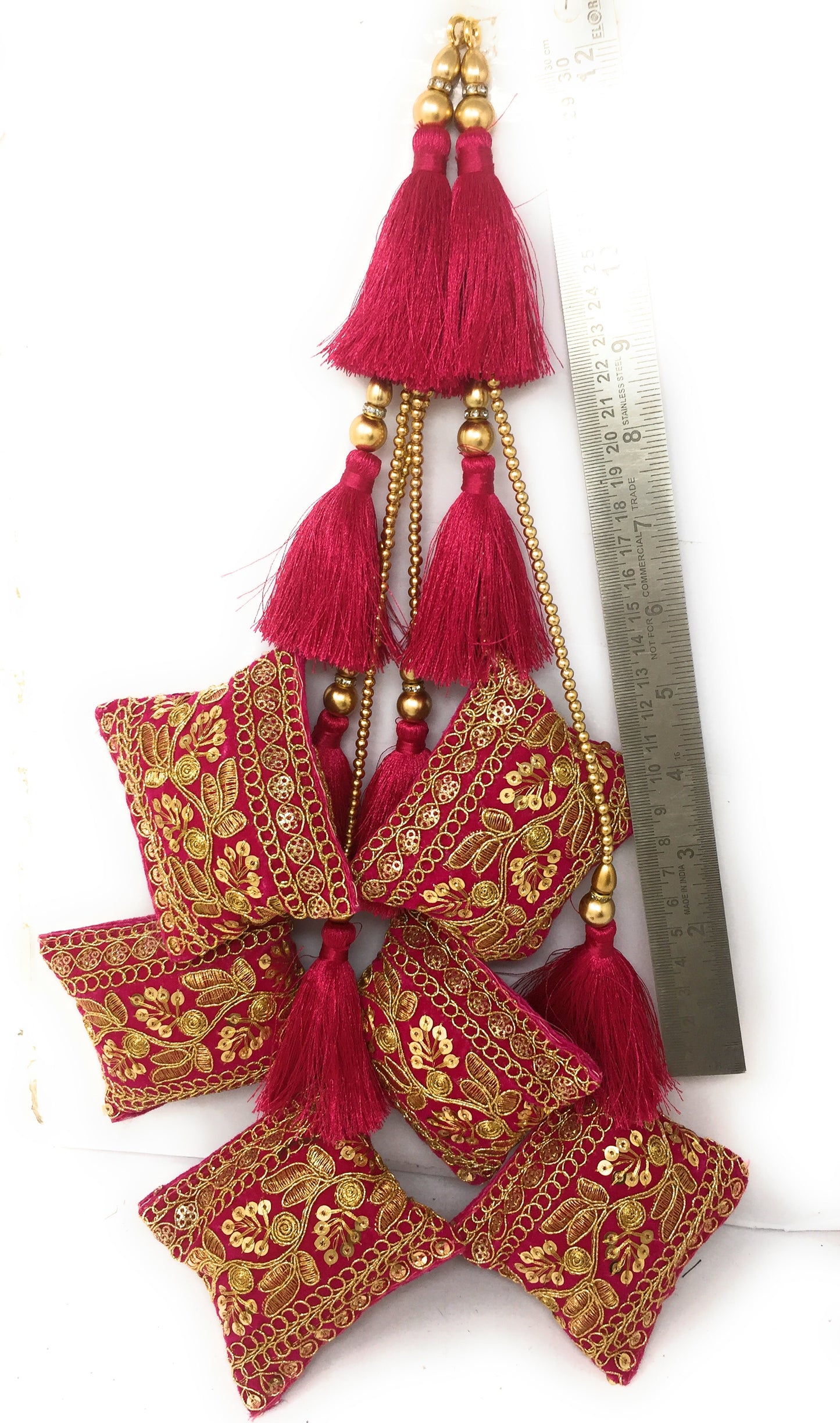 Rani Pink lehenga latkan - Set of 2