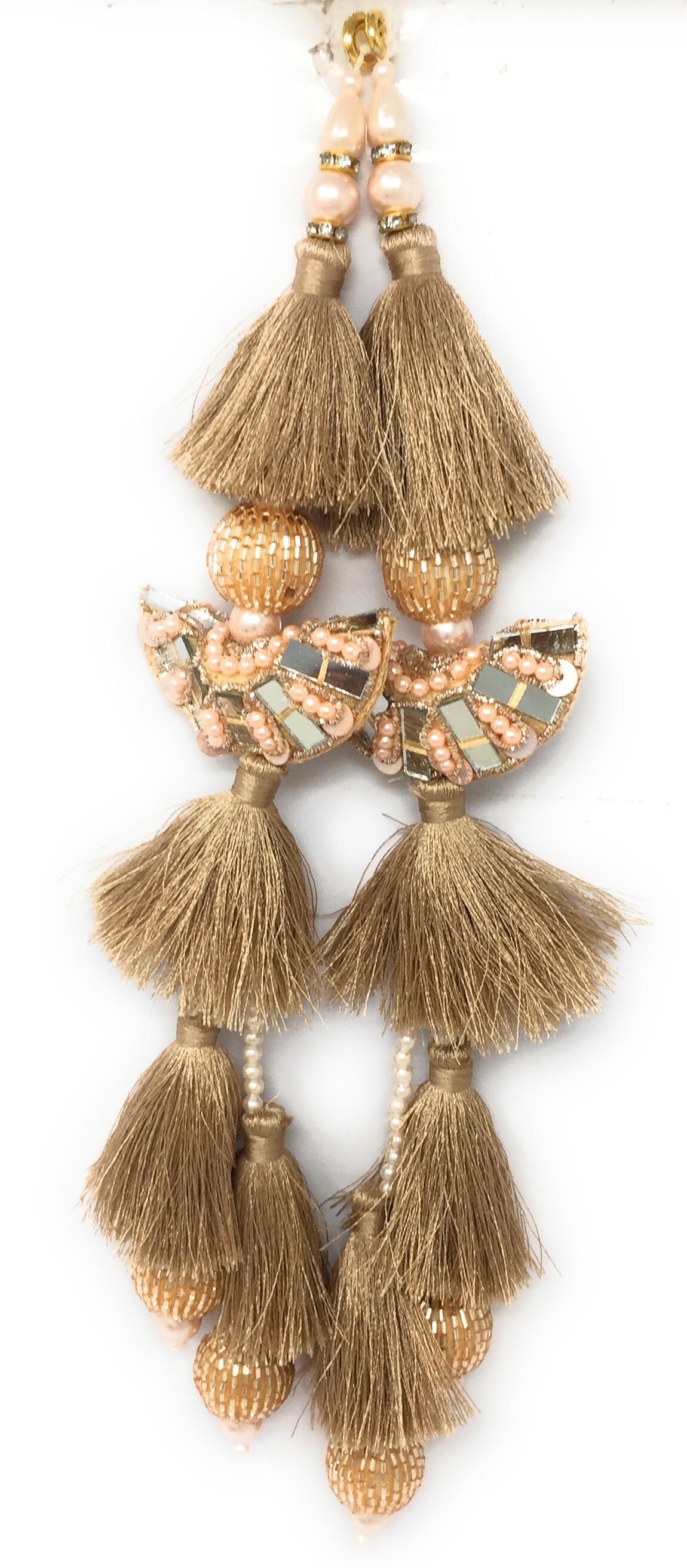 lehenga latkan design Rose Gold