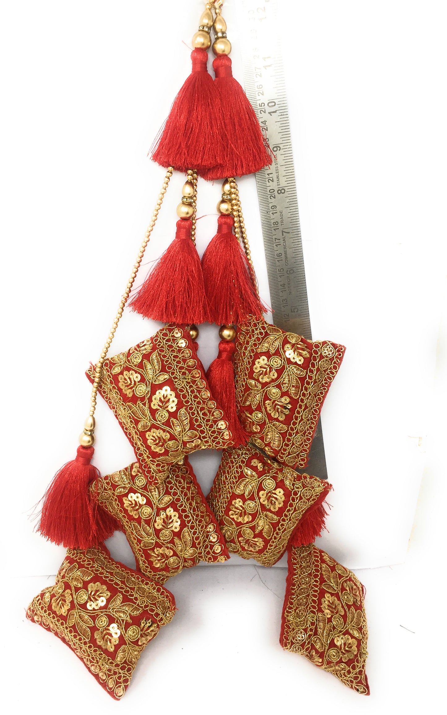 Red tassels for lehenga - Set of 2