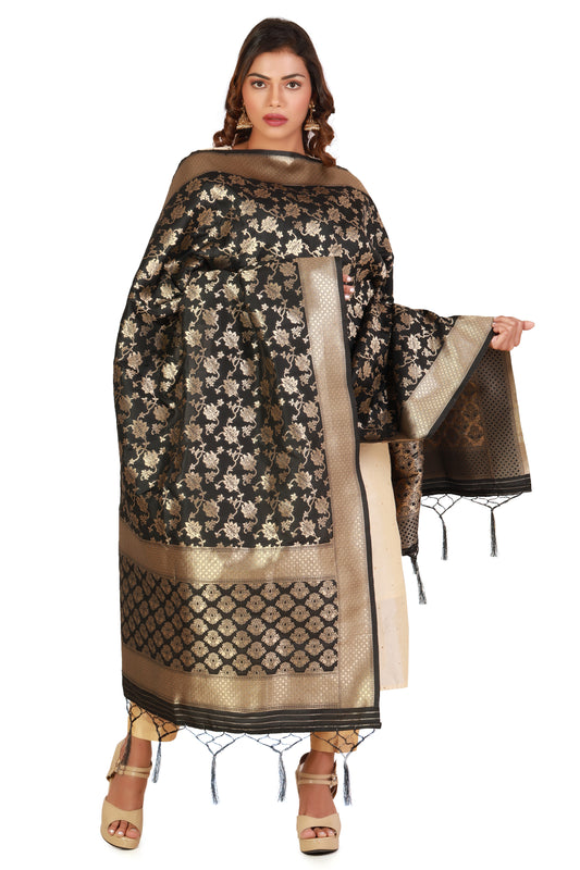 Brocade Black Dupatta