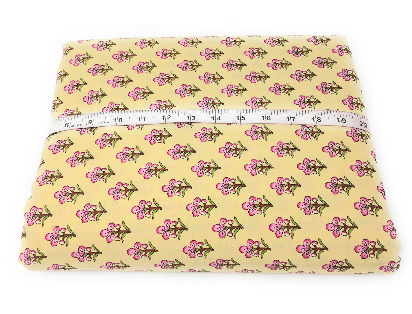 Printed Cotton Fabric Material Small Flower Pattern