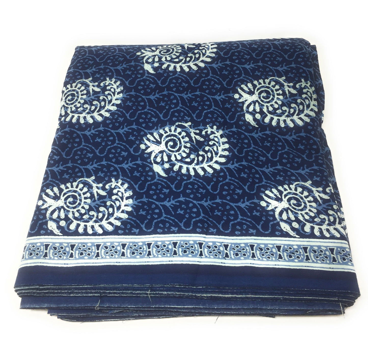 Cotton Fabric in Blue Floral Print
