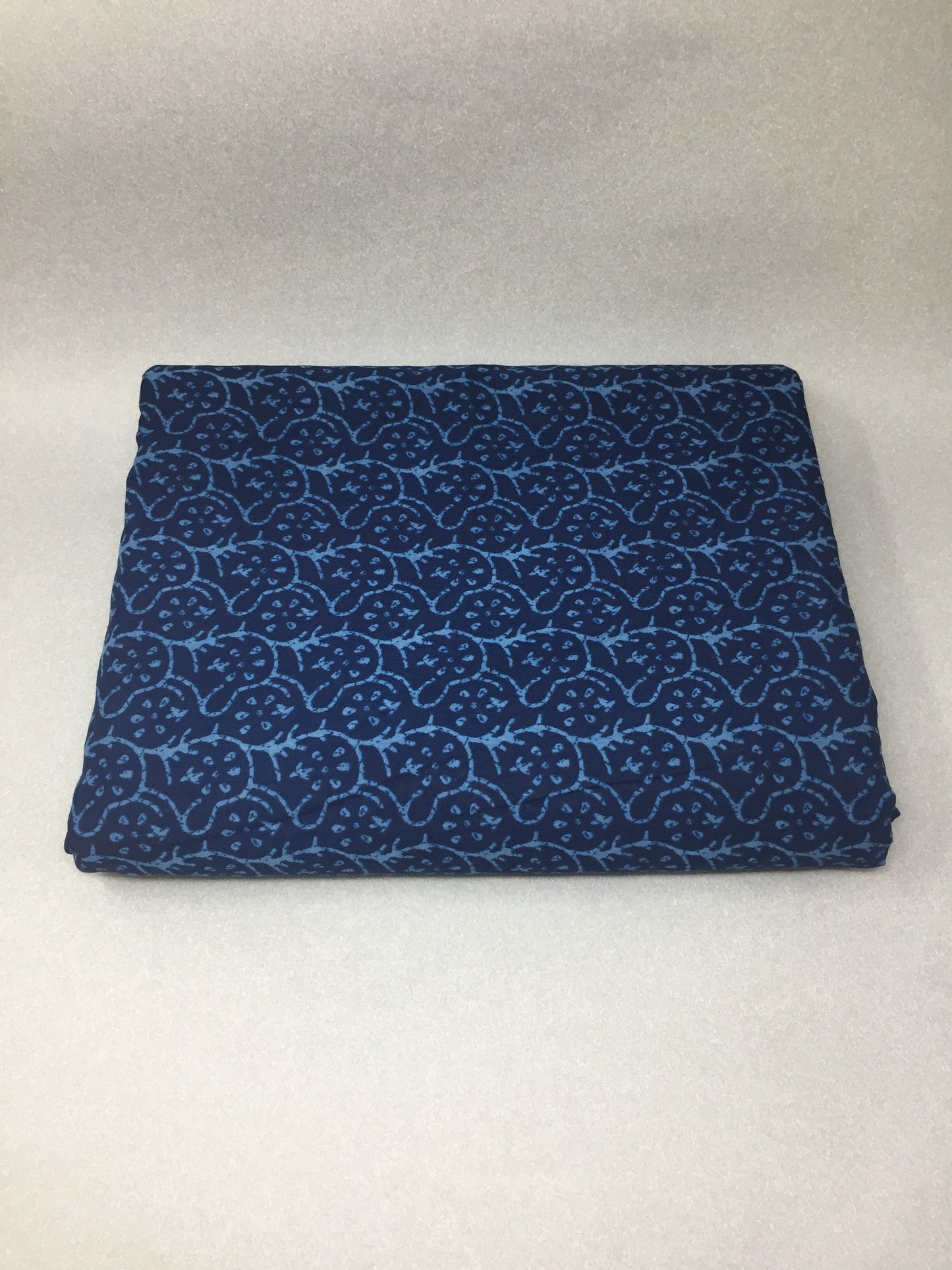 Print Cotton Fabric in Blue Floral Print
