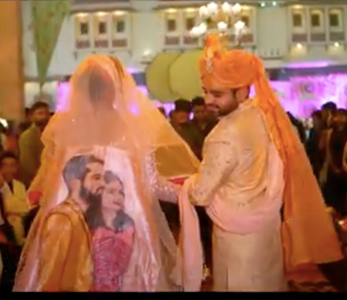 Customised Hand Painted Bridal Dupatta with name