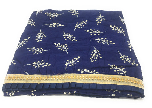 Black And Navy Blue Dupatta