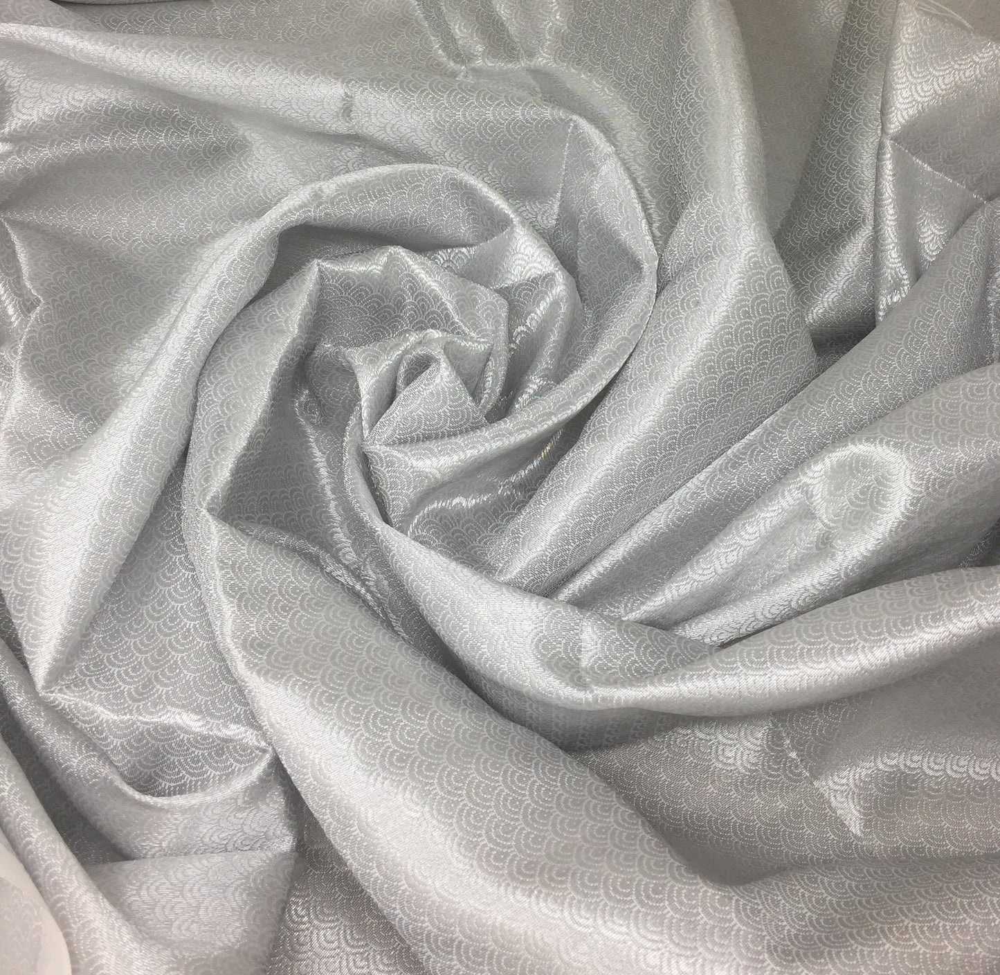 Silver Brocade Fabric