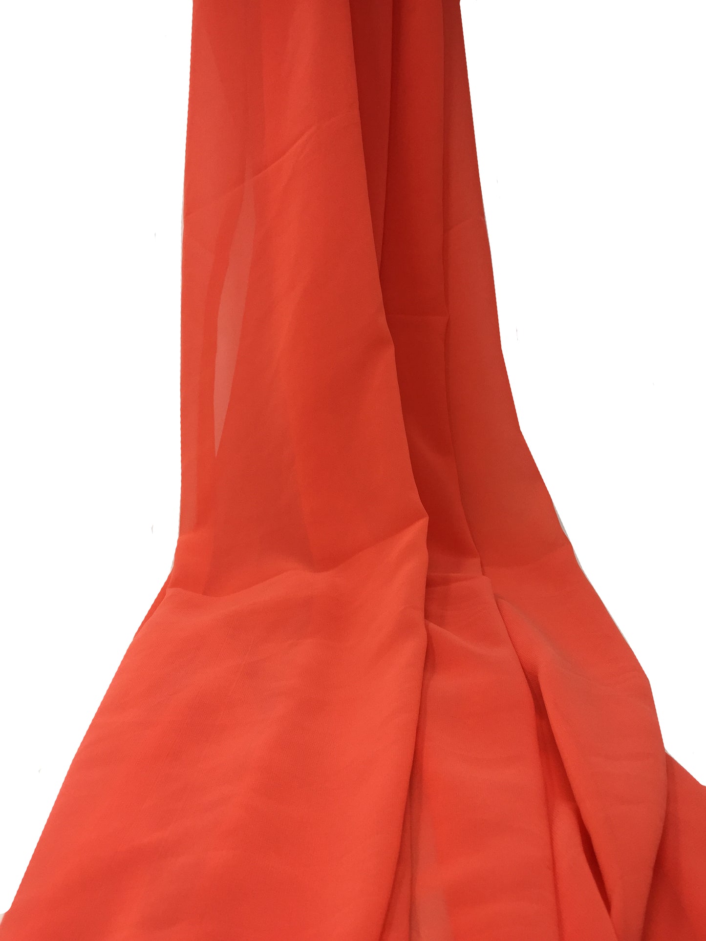 Peach Pink Viscose Georgette Solid Fabric