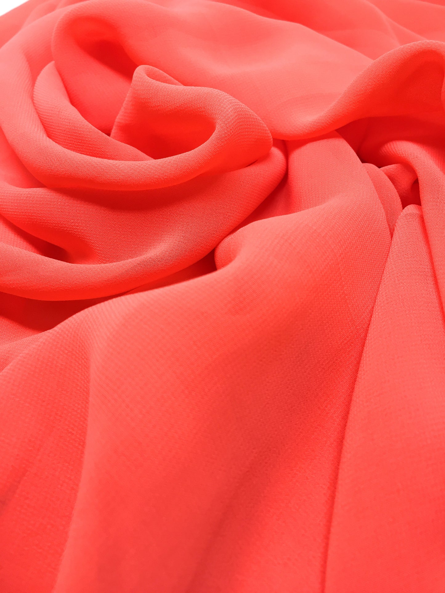 Peach Pink Viscose Georgette Solid Fabric