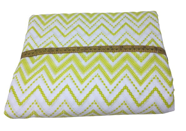 Green Jaipur Cotton Print Fabric Material by Meter