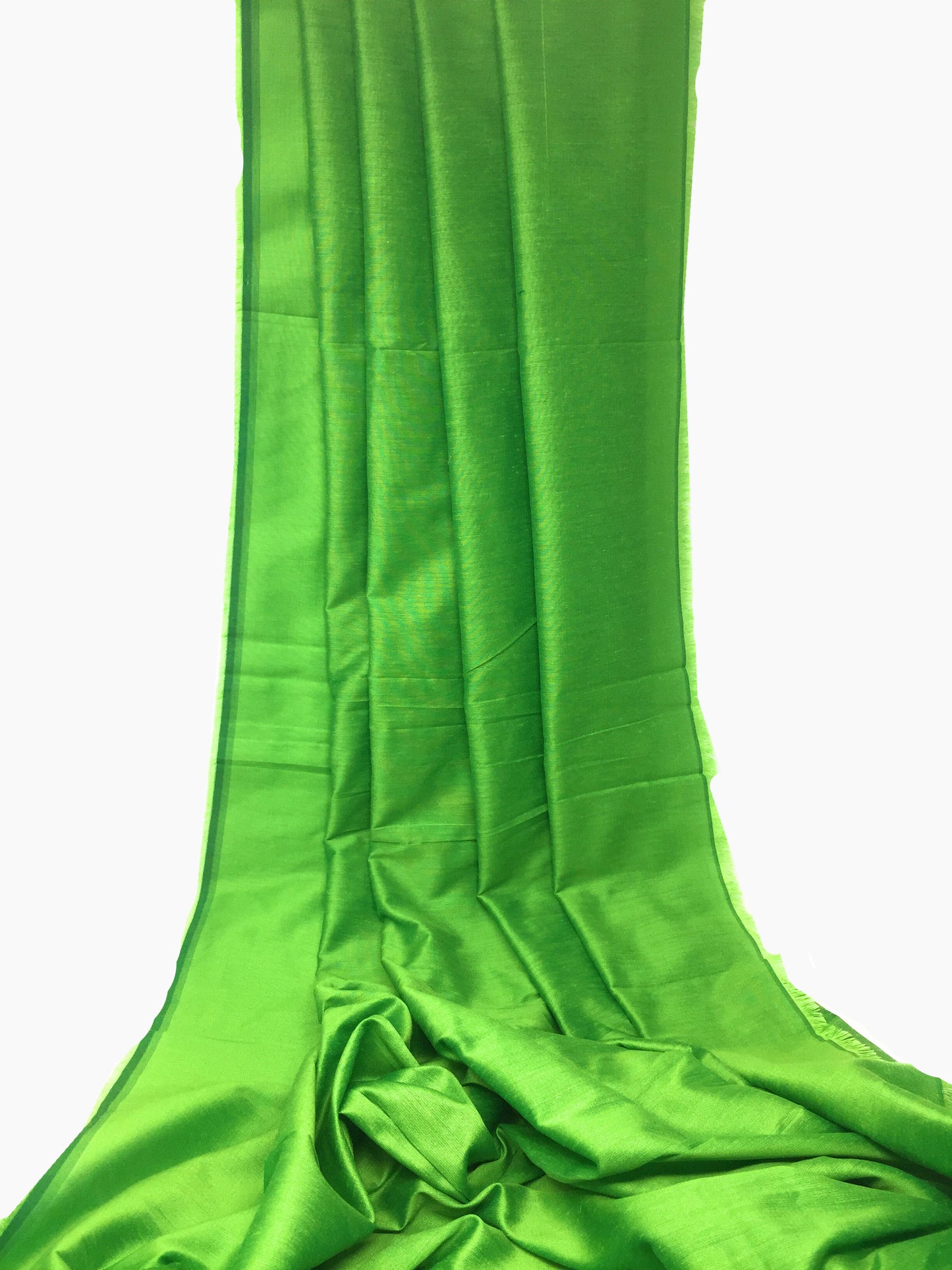 Cotton Silk Fabric Parrot Green