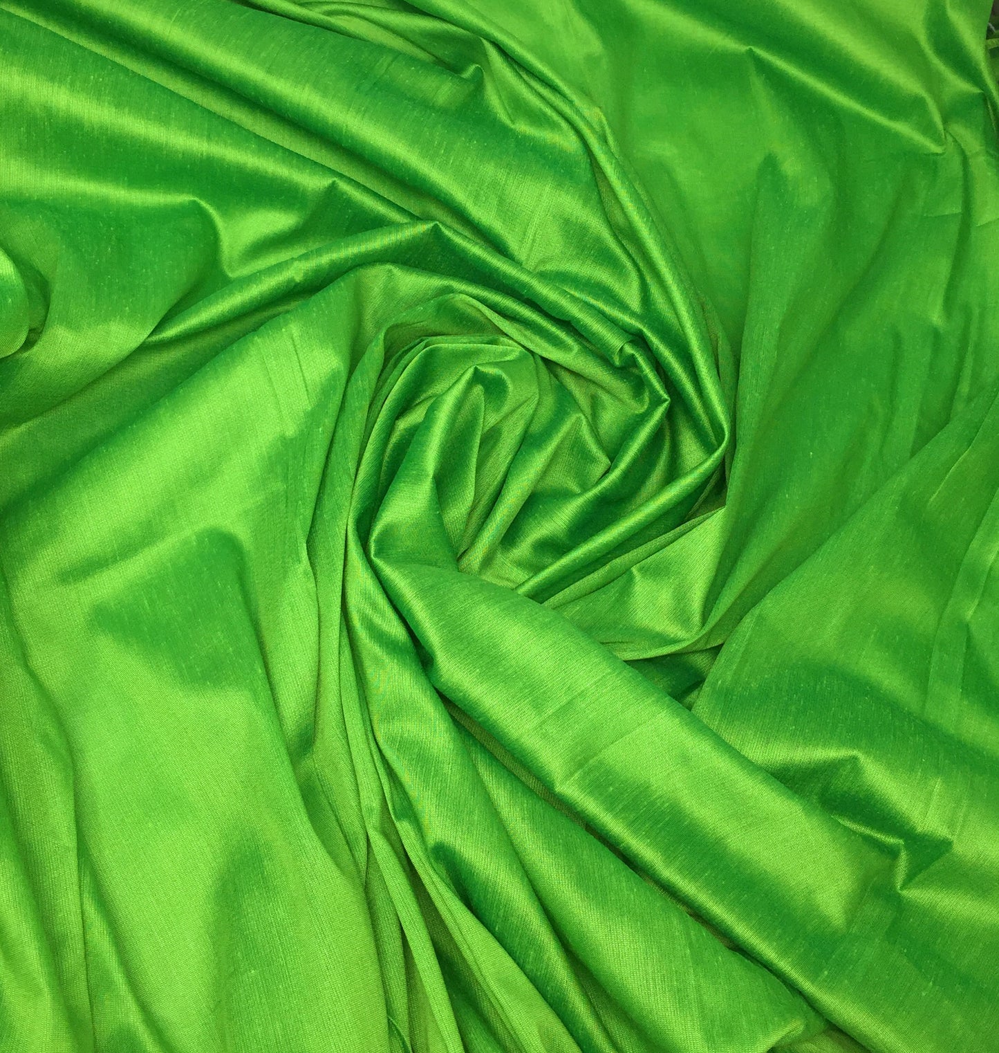 Cotton Silk Fabric Parrot Green