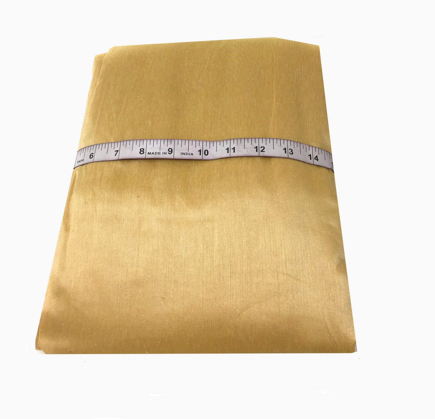 Pure Cotton Silk Fabric Brown Gold