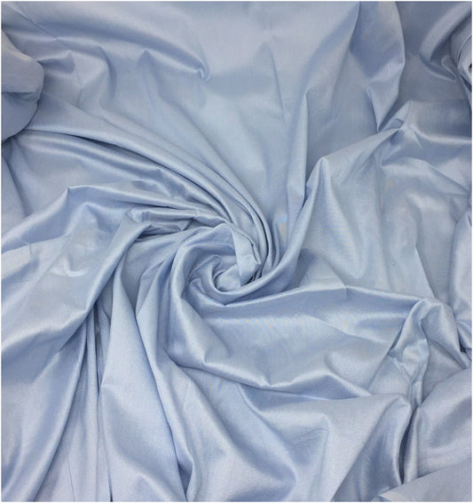 Sky blue cotton silk