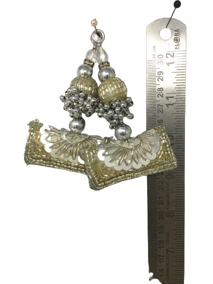 Long Latkan For Blouse Silver - Set of 2