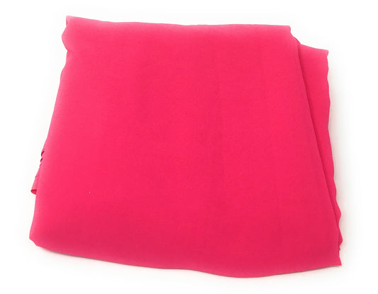 Bright Pink Viscose Georgette Solid Fabric