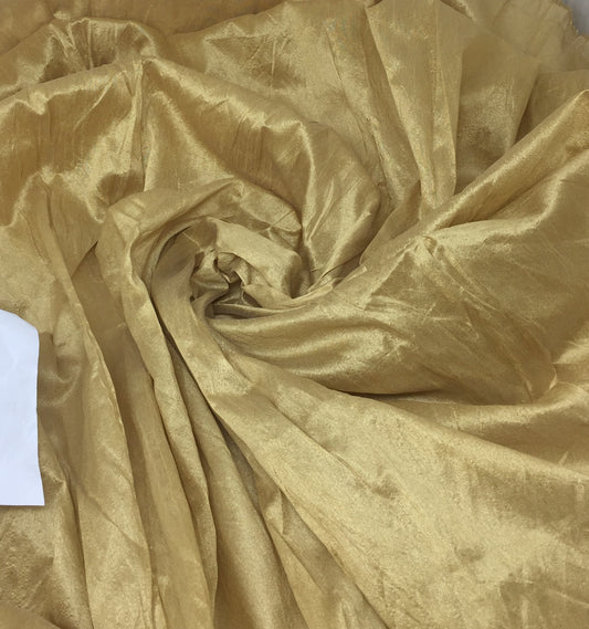 Plain Dupion Silk Gold Colour, Soft Fabric