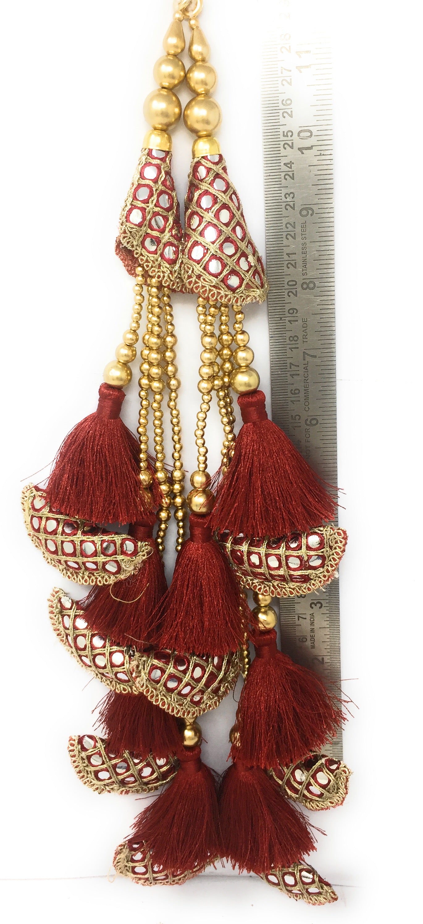 Maroon heavy latkan for lehenga wedding