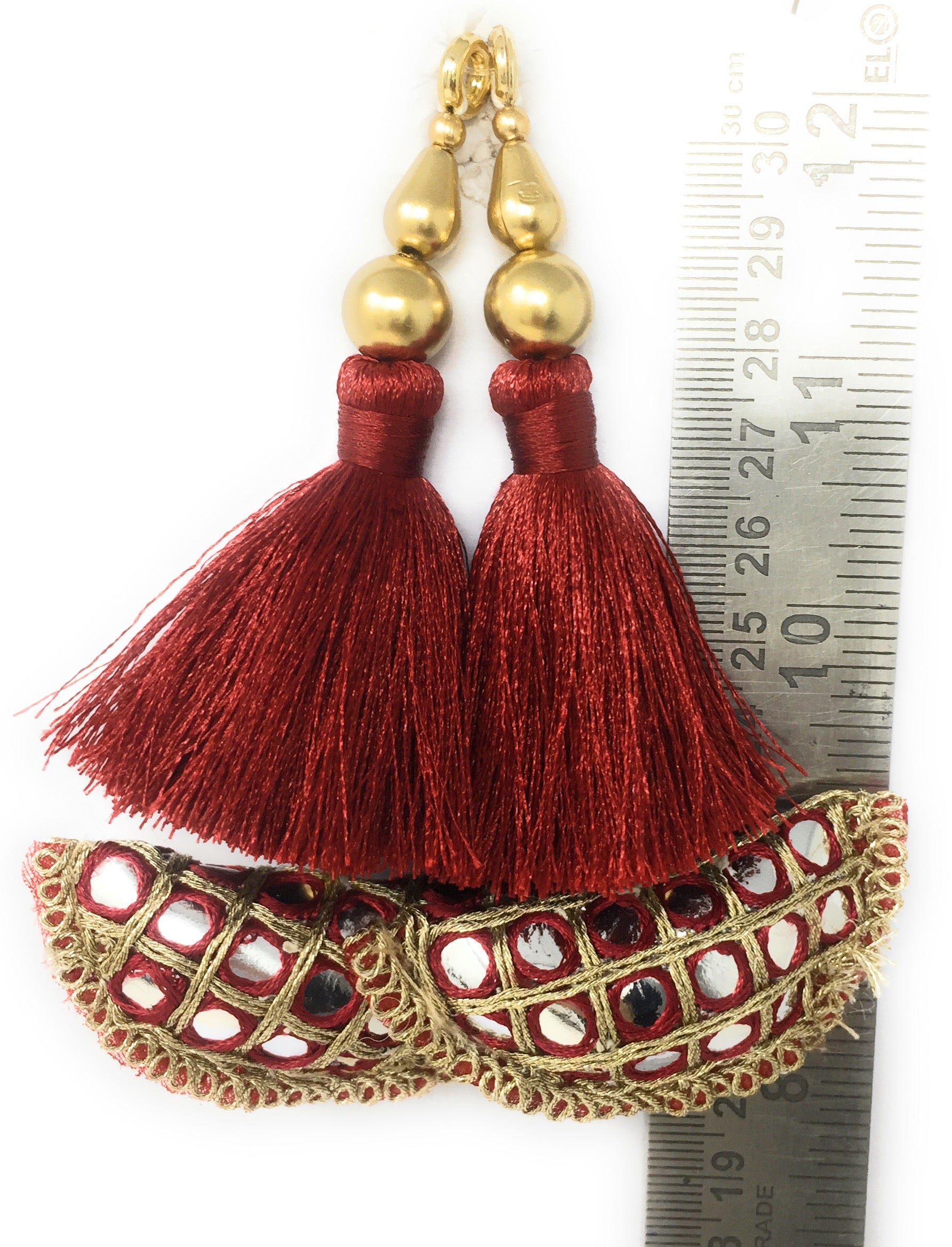 Maroon suit latkan - Set of 2