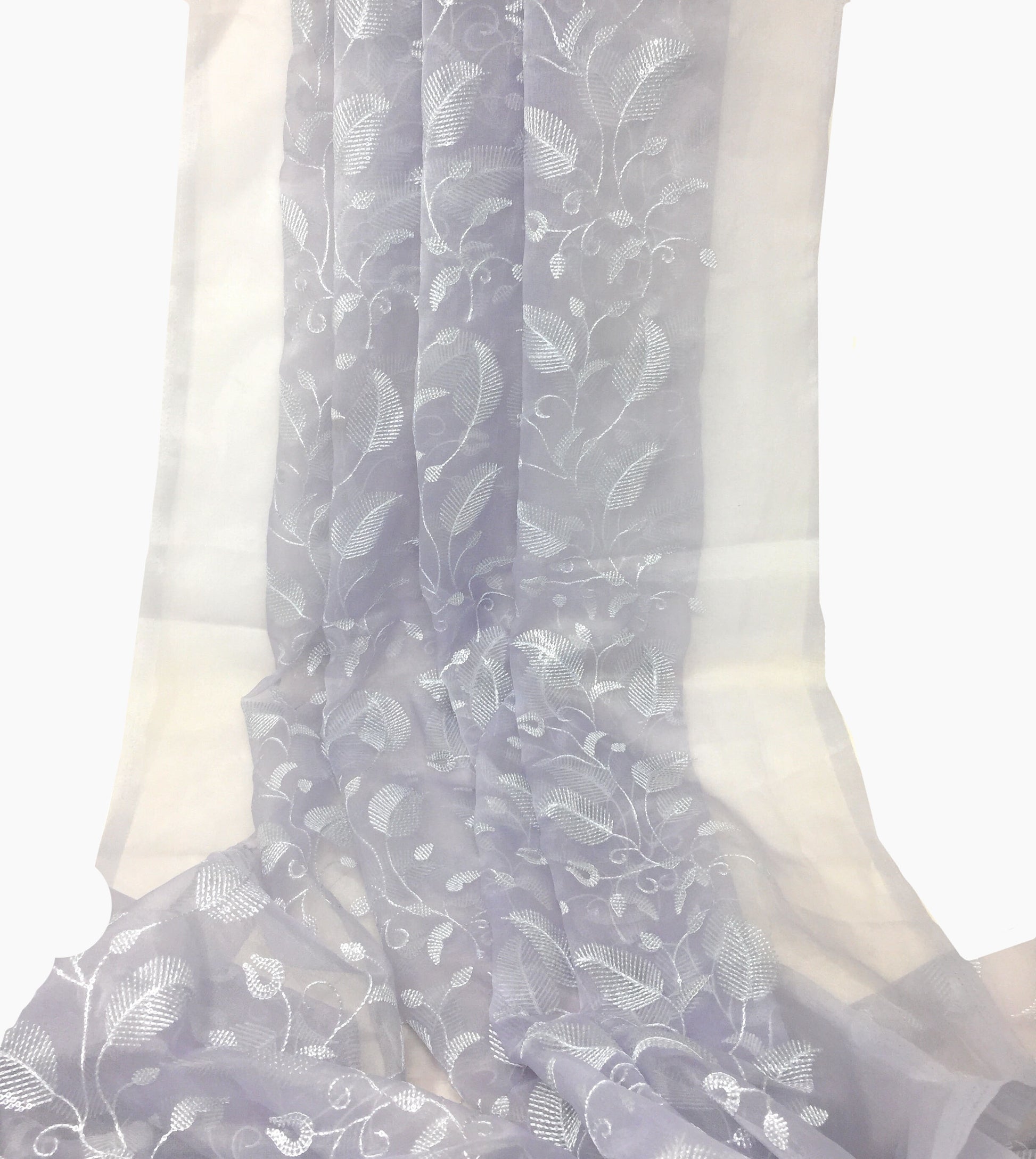 Heavy self sequin organza fabric