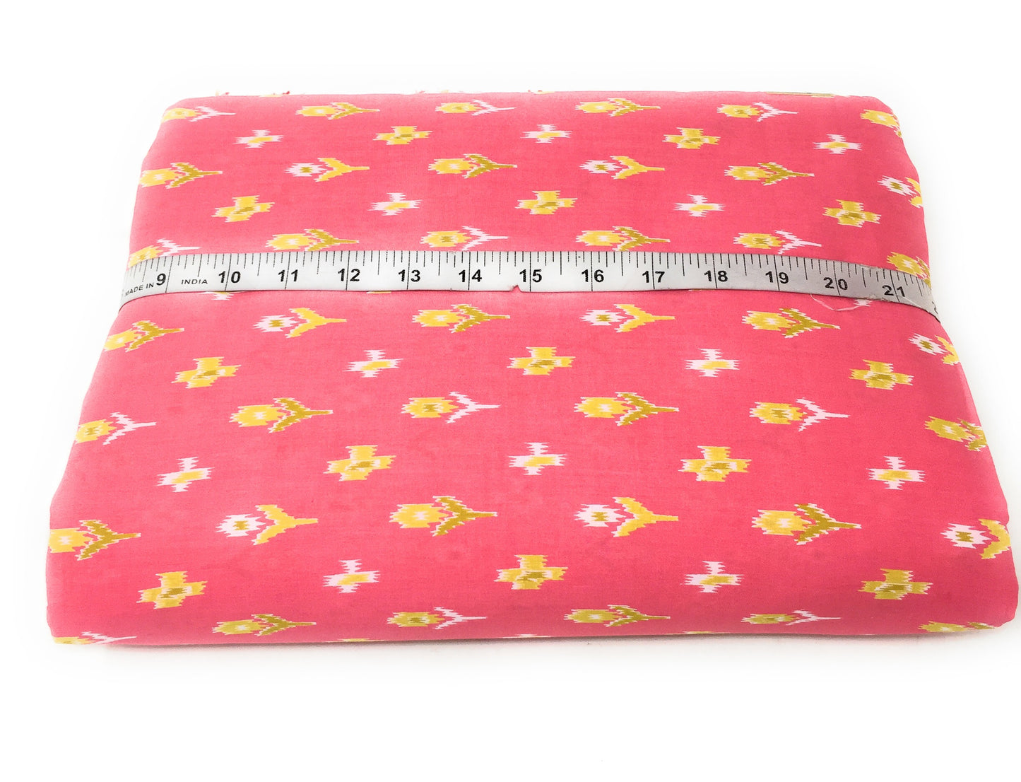 Pink Floral Printed Cotton Fabric