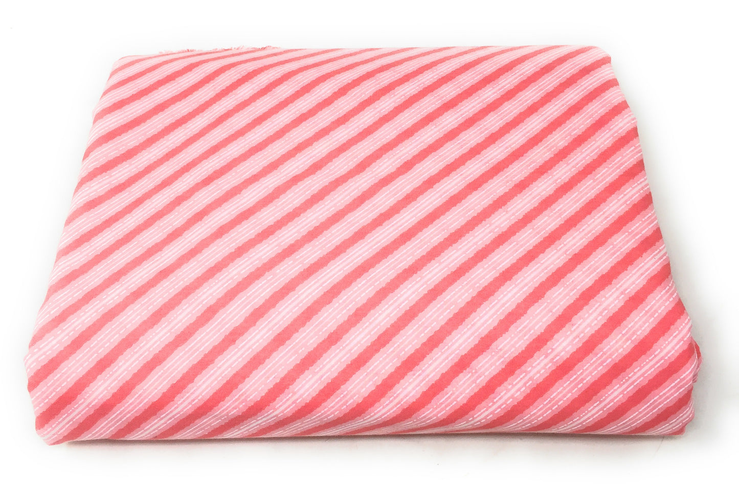 Printed Leheriya Cotton Fabric Pink