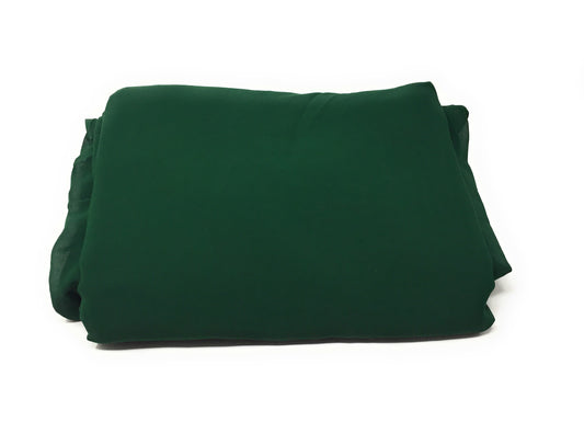 Bottle Green Viscose Georgette Solid Fabric