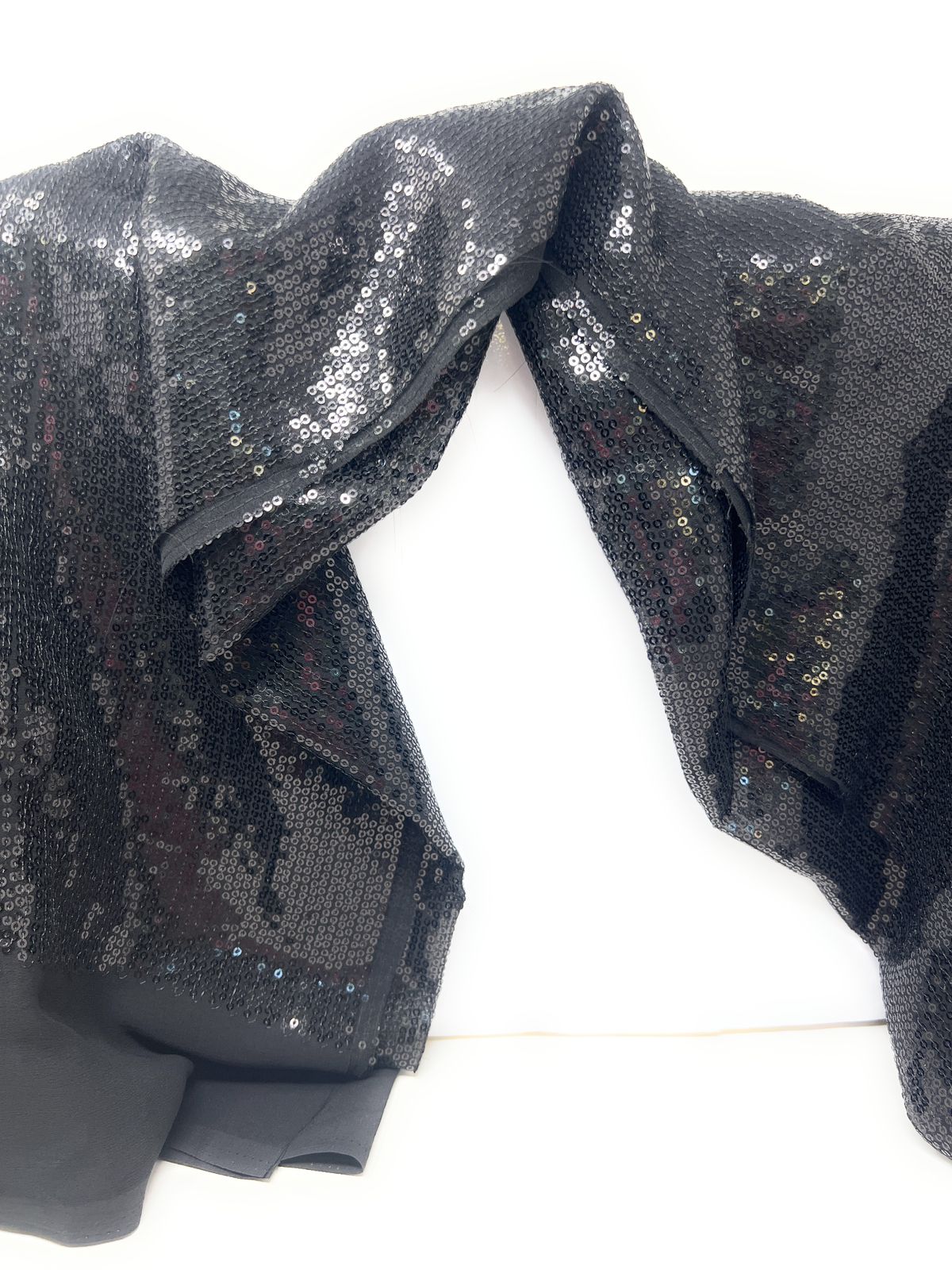 Black Sequin Fabric Material