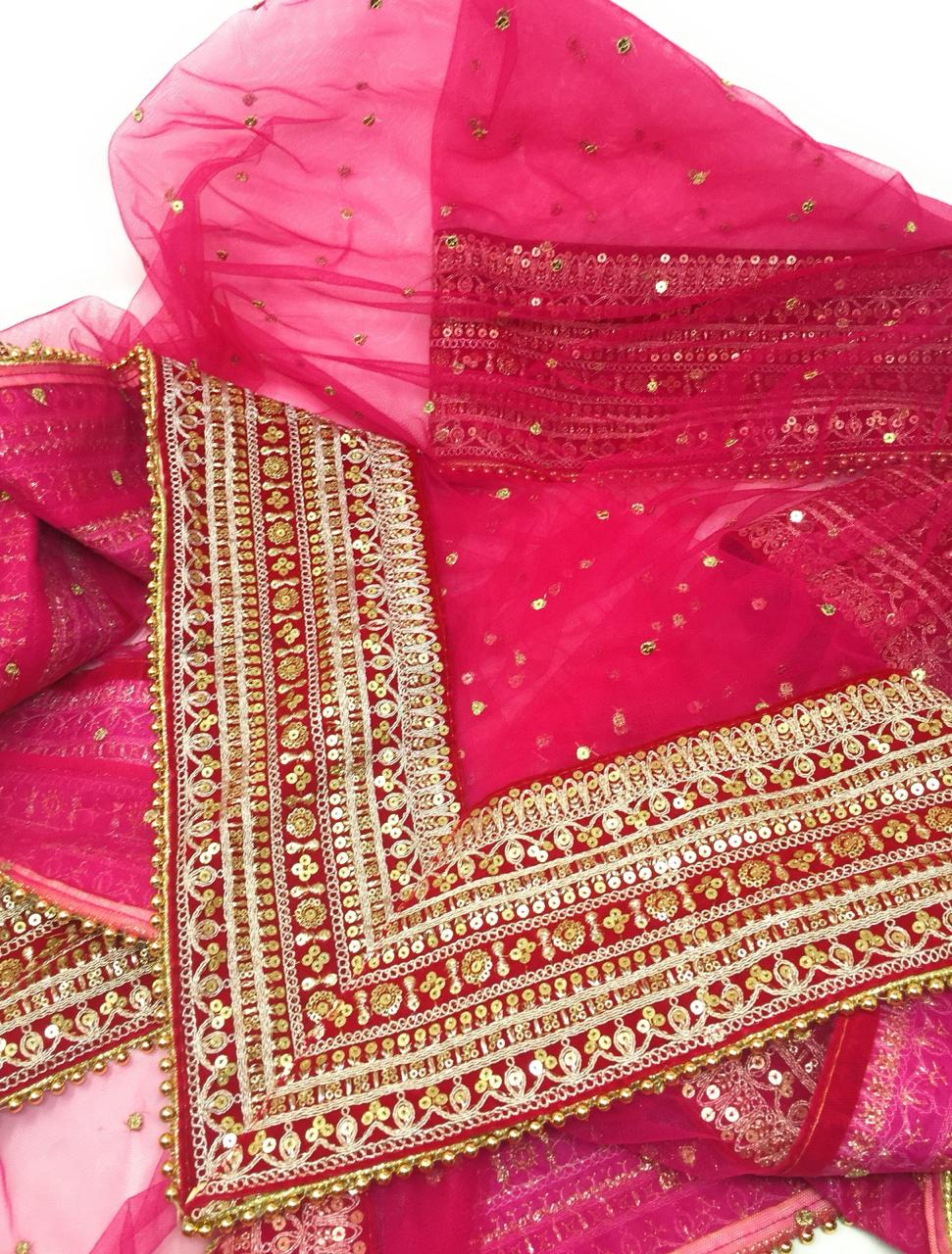Bridal Dupatta Heavy in Pink