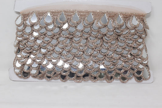 Latkan Lace In Rose Gold, Real Mirror - 3 Meter
