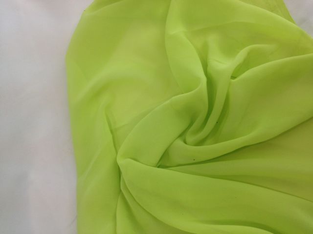 Mint Green Viscose Georgette Solid Fabric