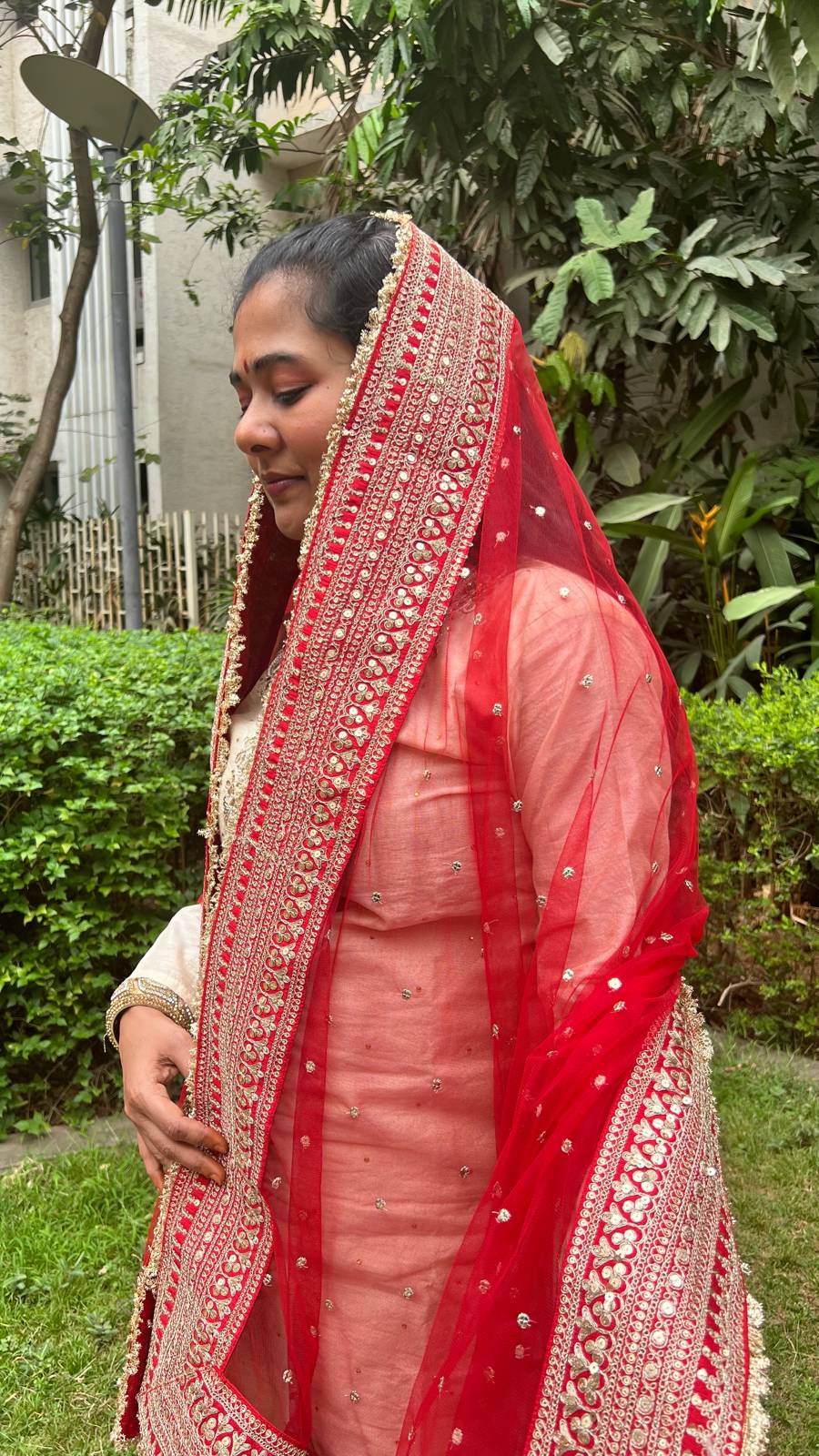 Bridal Dupatta Heavy in Red