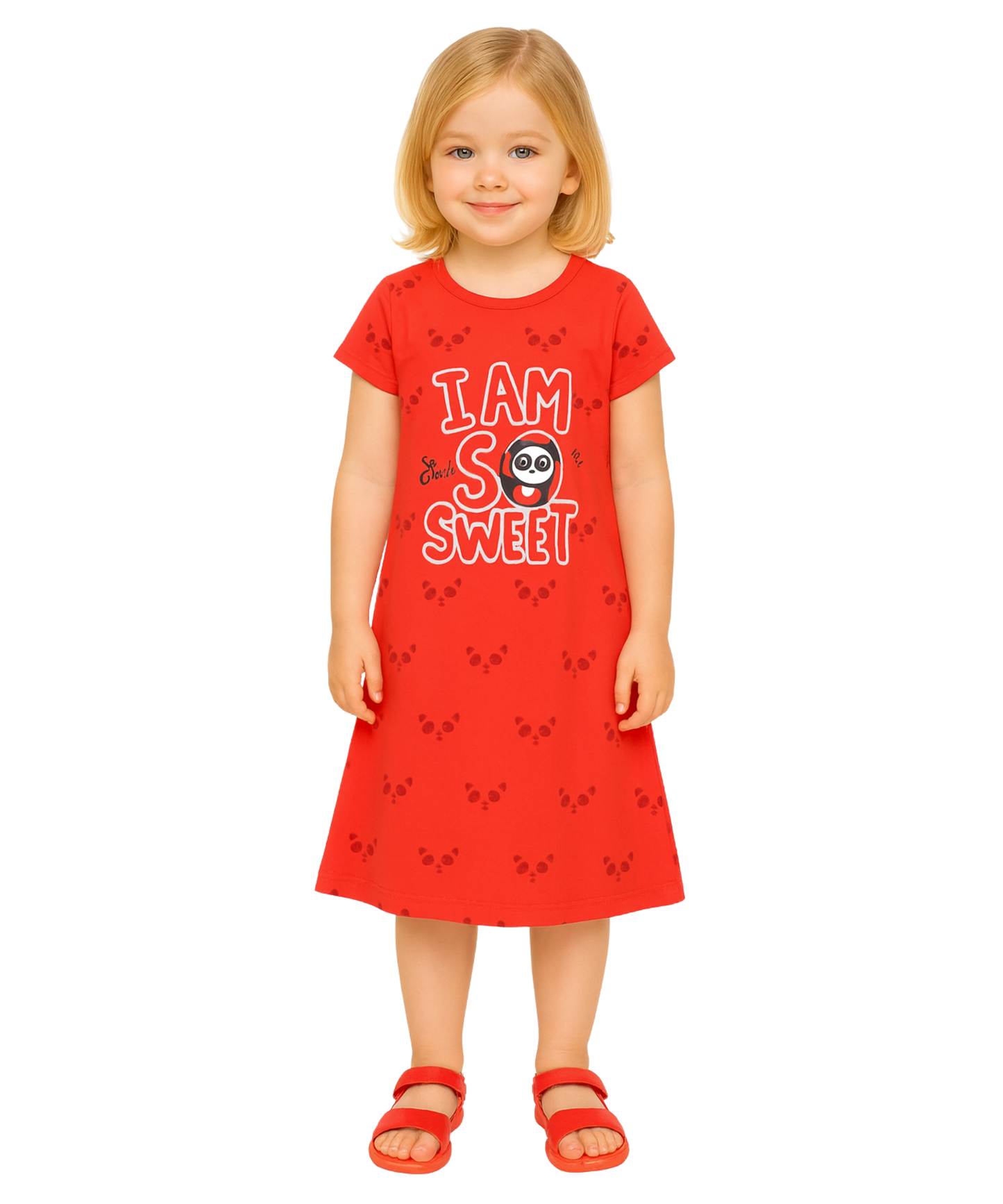 Pure Cotton Girls Frock Style Night Dress