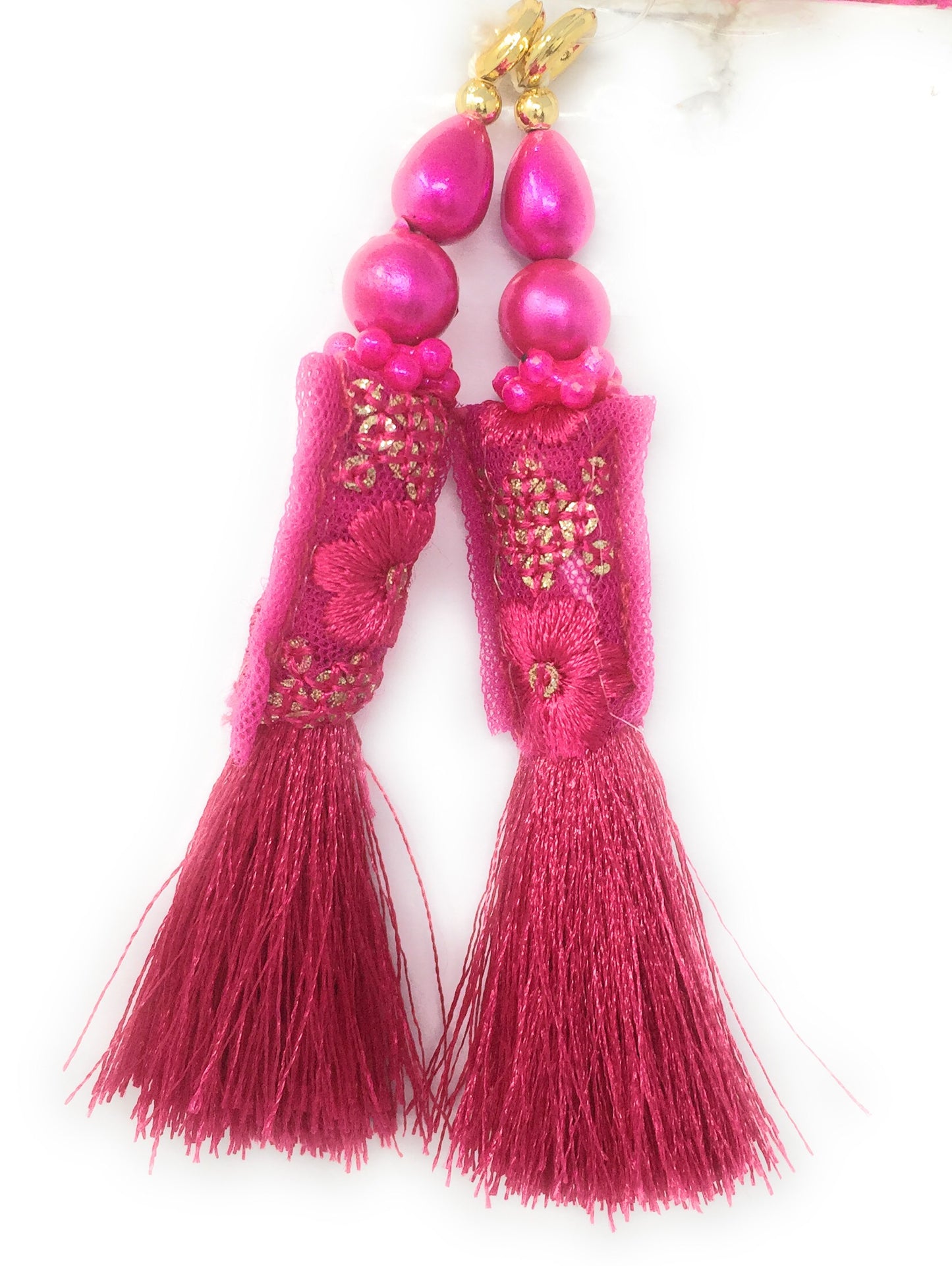 saree blouse tassels online Rani Pink