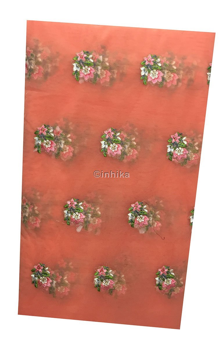 embroidered net material