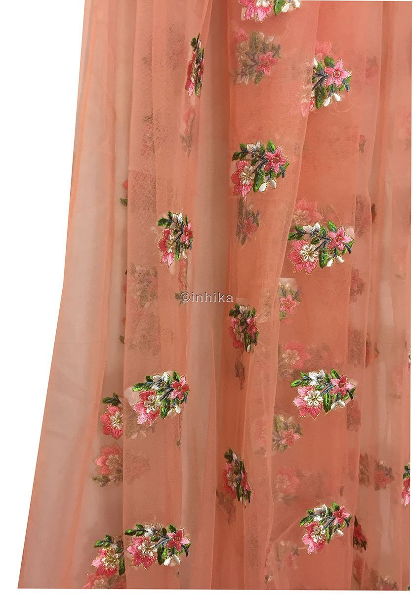 Peach soft net fabric