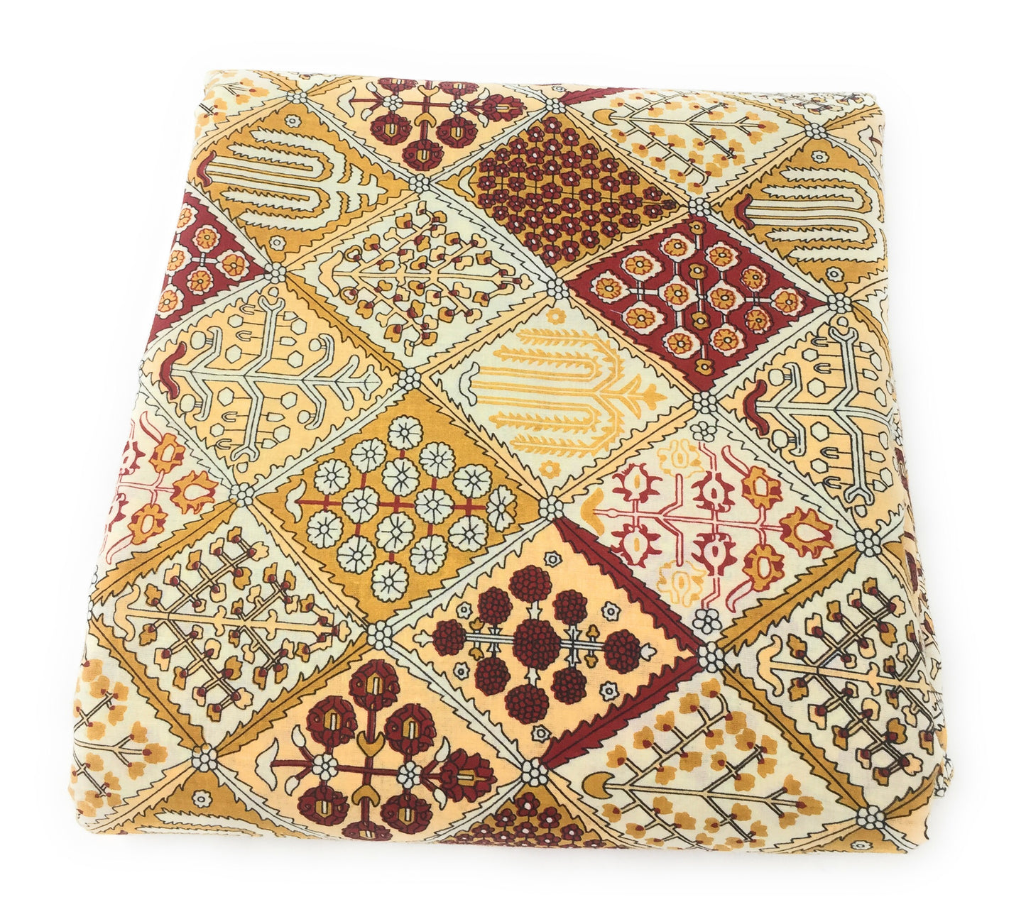 Ajrakh Cotton Print Fabric Material by Meter
