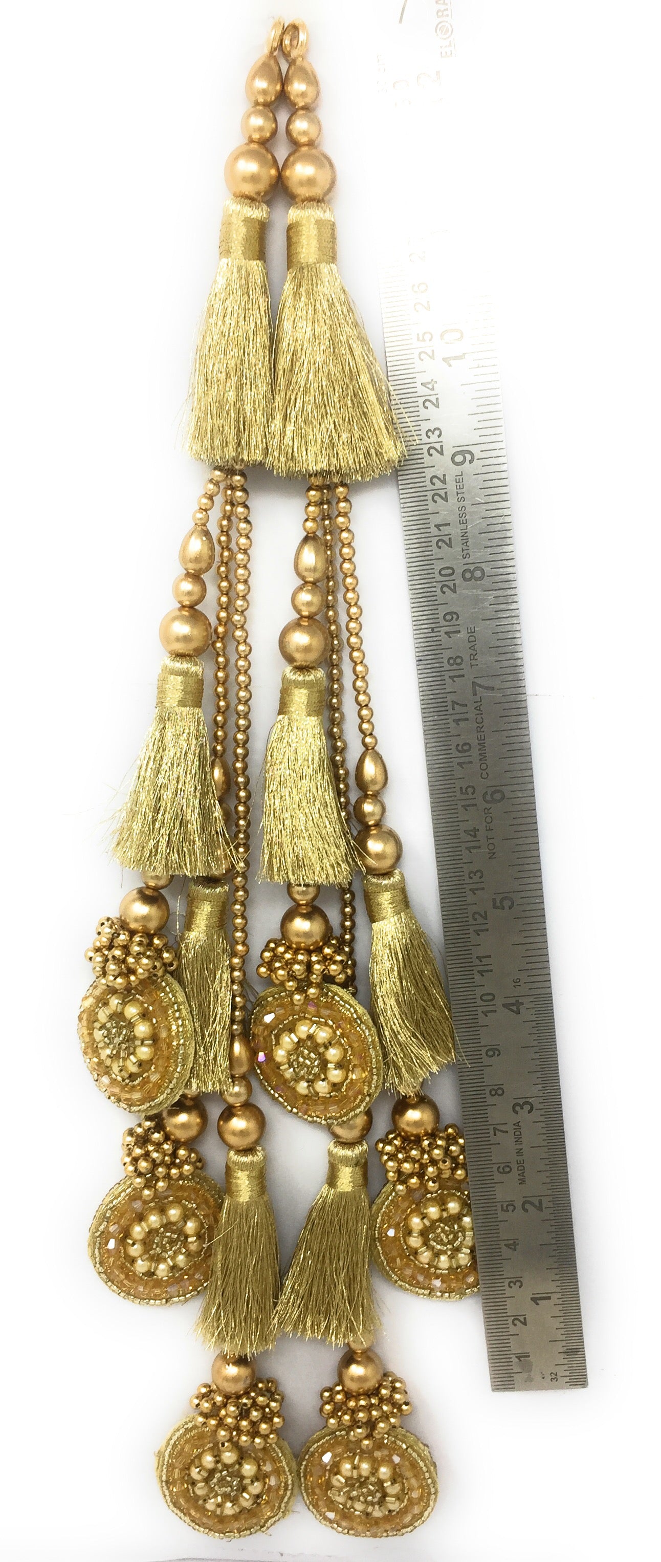 golden heavy latkan for lehenga Antique Gold Crystal